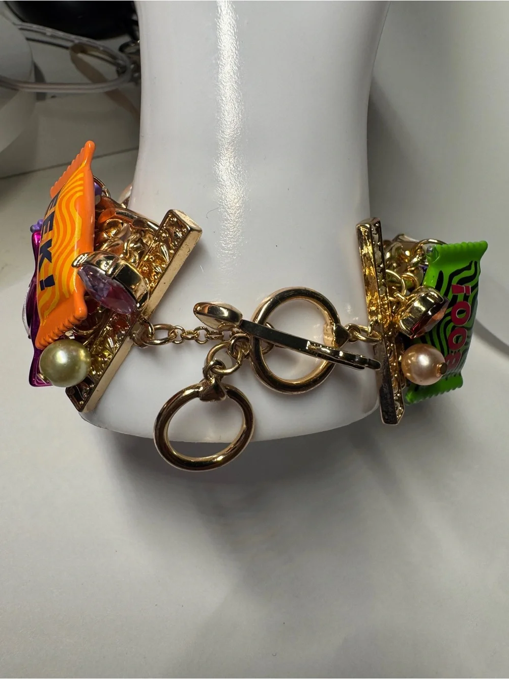 Betsey Johnson Multicolor candy  gold color Charm Bracelet